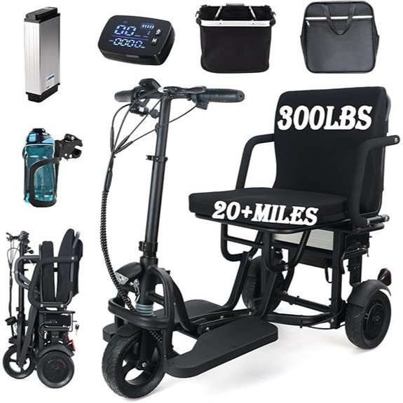 2025 Folding 3-Wheel Mobility Scooter for Adults