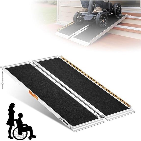 Gardhom 4FT Aluminum Wheelchair Ramp 800 Lb