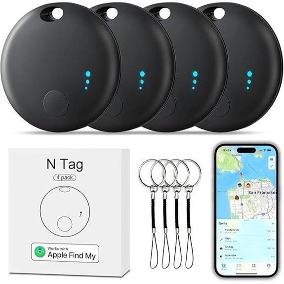 Tracker Tag 4-Pack Bluetooth Tracker for Keys Wallet