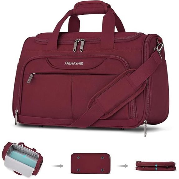 Hanke Underseat Carry-On Luggage Bag Burgundy