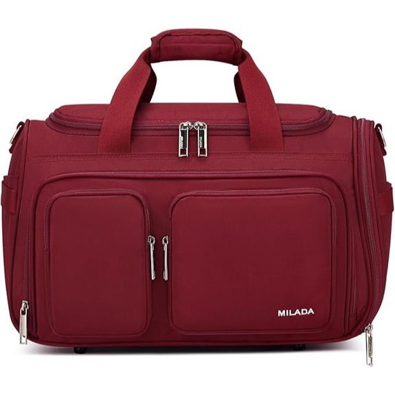 MILADA Underseat Carry-On Luggage Bag Burgundy