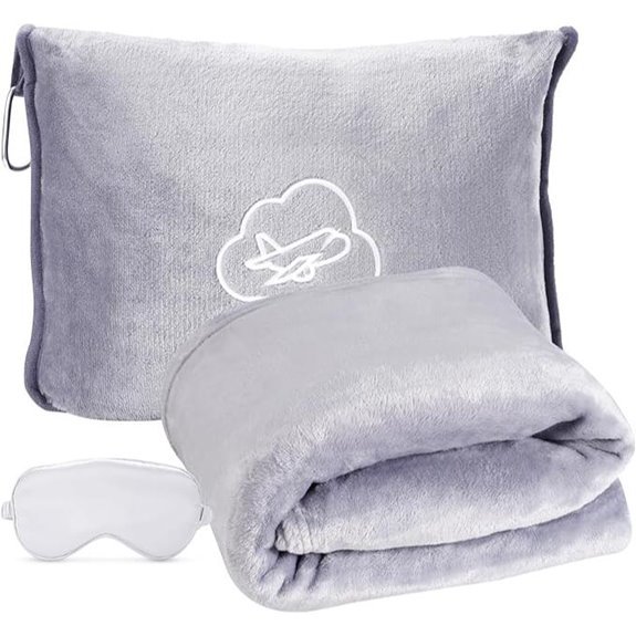 Ultra-Soft Travel Blanket with Bag and Eye Mask