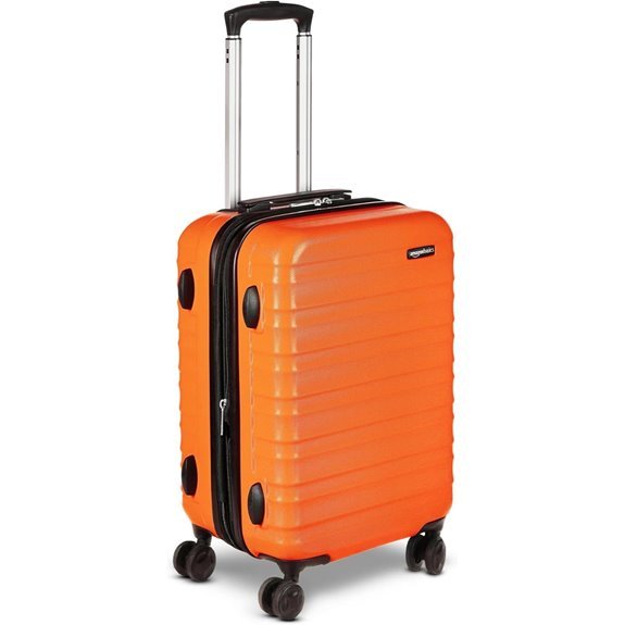 Amazon Basics 21-Inch Hardside Carry-On Luggage Orange