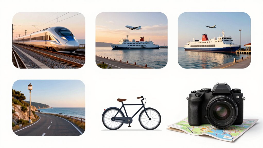 explore fly drive ride