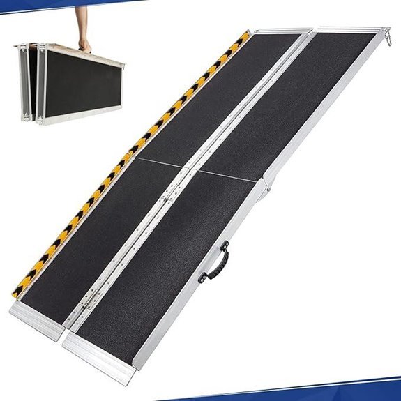 PENSUN 7ft Wheelchair Ramp Non-Skid Foldable 600lb