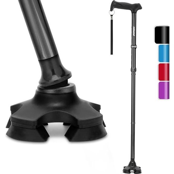 REHAND Foldable Adjustable Walking Cane with Soft Grip