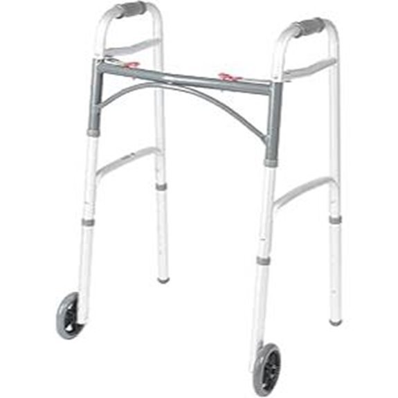 Drive Medical Folding Walker with Wheels Silver