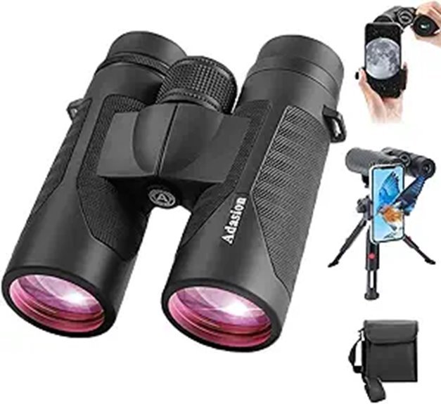 12x42 HD Binoculars with Tripod and Phone Adapter