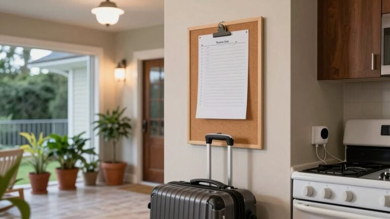 home vacation preparation checklist