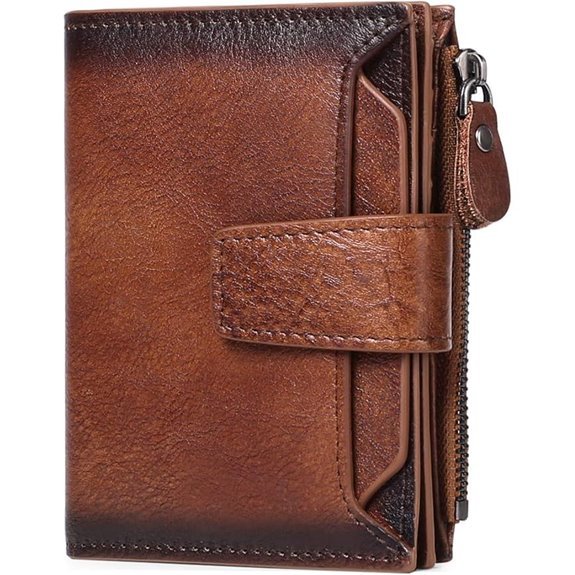 FALAN MULE Leather RFID Wallet with Zipper