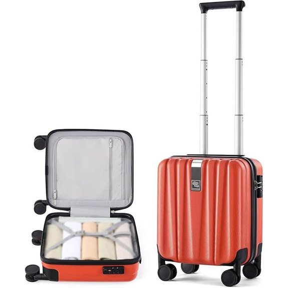 Hanke 14-Inch Underseat Carry-On Luggage Orange