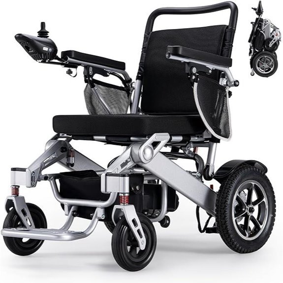 Foldable Electric Wheelchair for Adults with 25-Mile Range