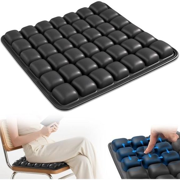 Inflatable Travel Seat Cushion with Pressure Relief