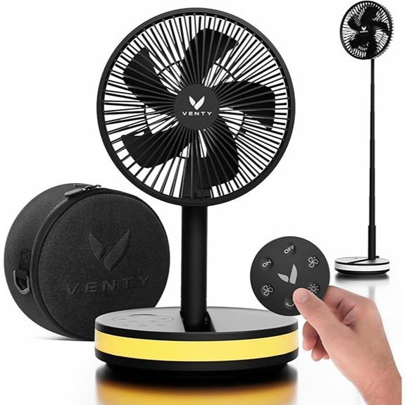 VENTY Portable Wireless Fan with USB-C 4 Speeds