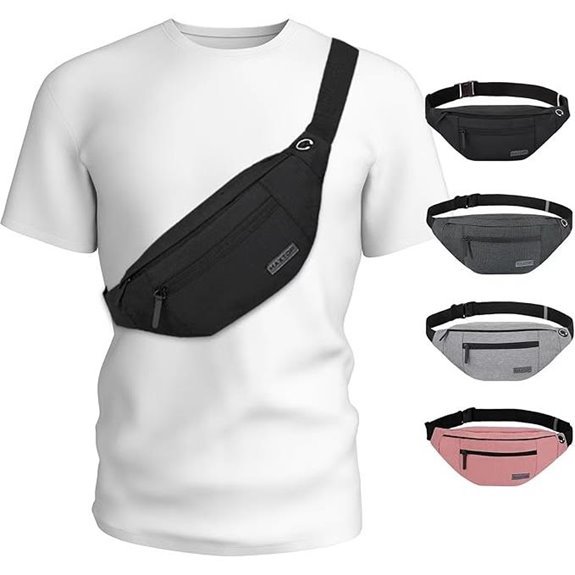 MAXTOP Large Crossbody Fanny Pack with Four Pockets