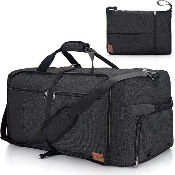 120L Foldable Waterproof Travel Duffel with Shoe Compartment