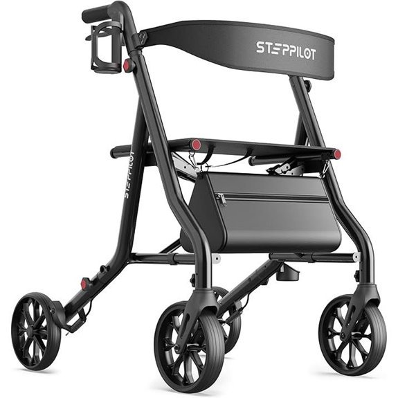 Titan Foldable Rollator with Seat and 8