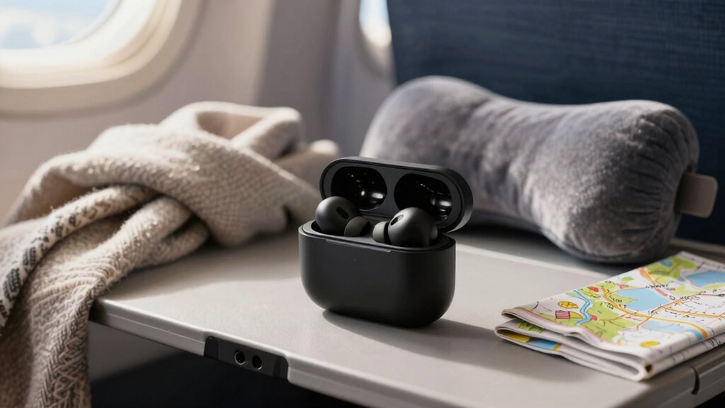 travel friendly noise cancelling earbuds