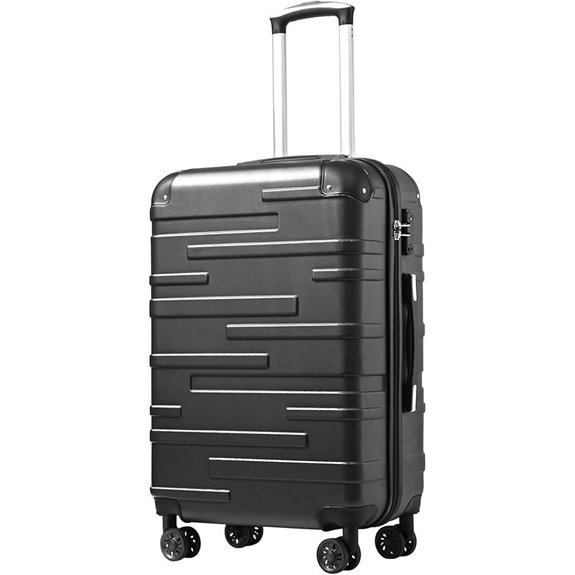 Coolife Carry-On Luggage with TSA Lock Spinner