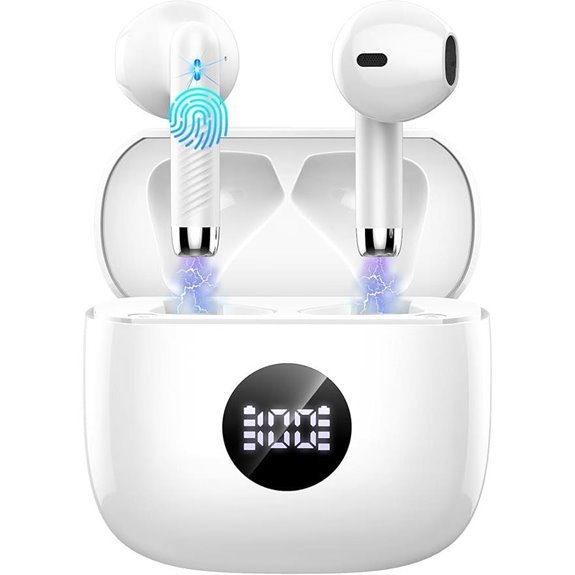 Bluetooth 5.4 Earbuds with LED IP7 Waterproof