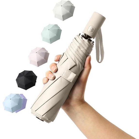 BAODINI UV Travel Umbrella 42-Inch Windproof