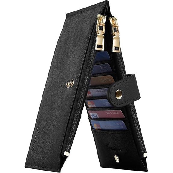 Travelambo RFID Wallet for Women with Zipper Pocket